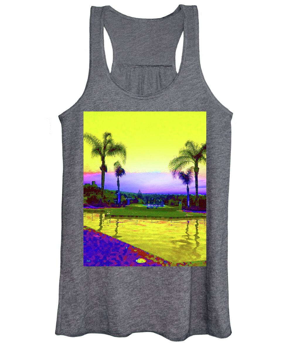 Los Angeles Women's Tank Top featuring the photograph Tropical Pool by Andrew Lawrence