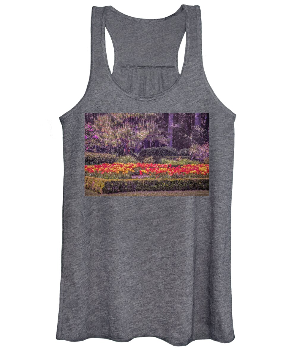 Tulips Women's Tank Top featuring the photograph Tulips at Shore Acres by Sally Bauer