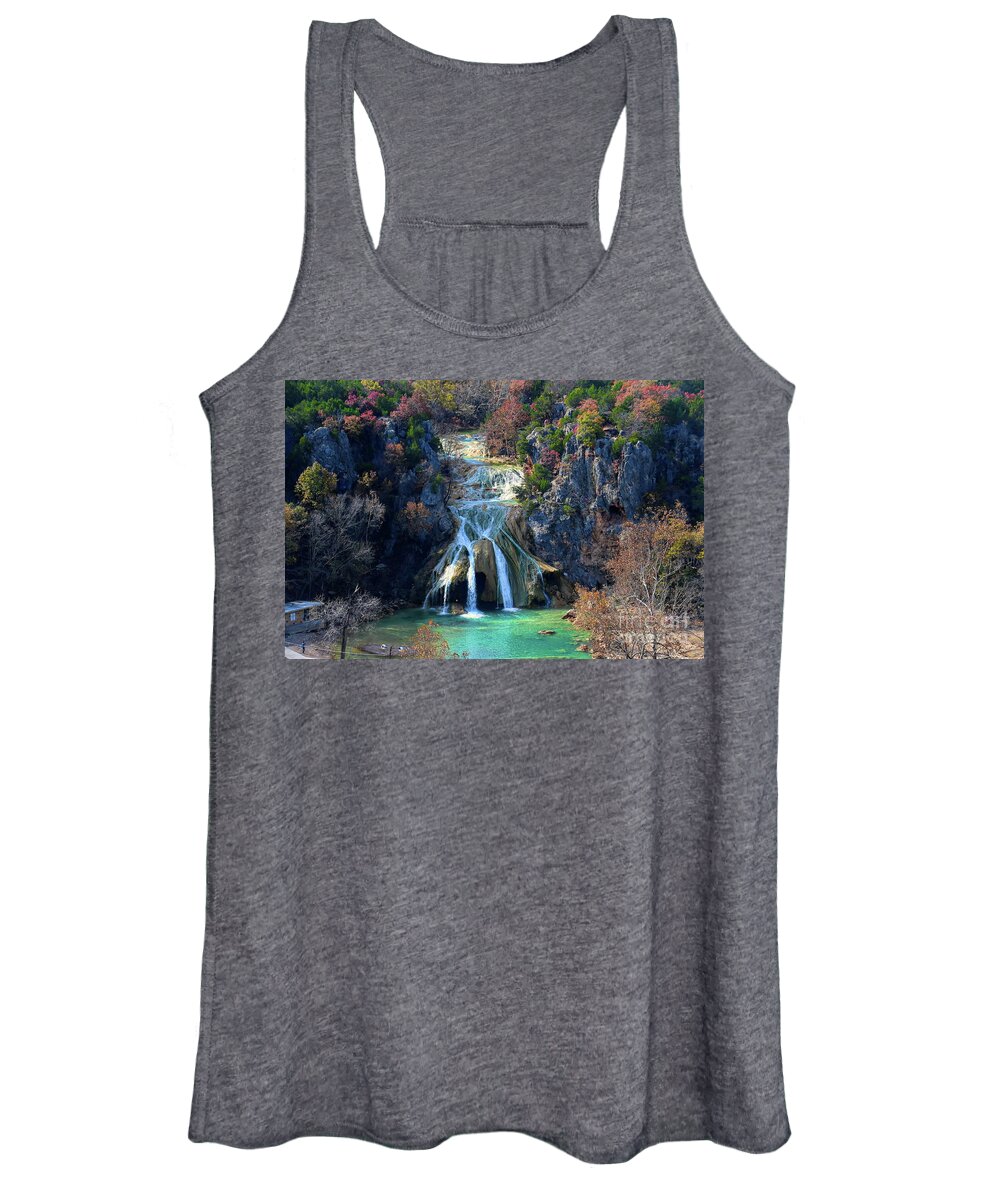 Landscape Photography Women's Tank Top featuring the photograph Turner Falls by Diana Mary Sharpton