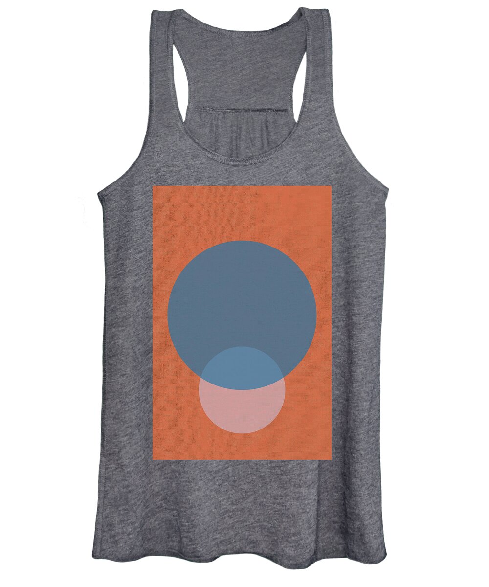 Circles Women's Tank Top featuring the digital art Two Circles Abstract by Eena Bo