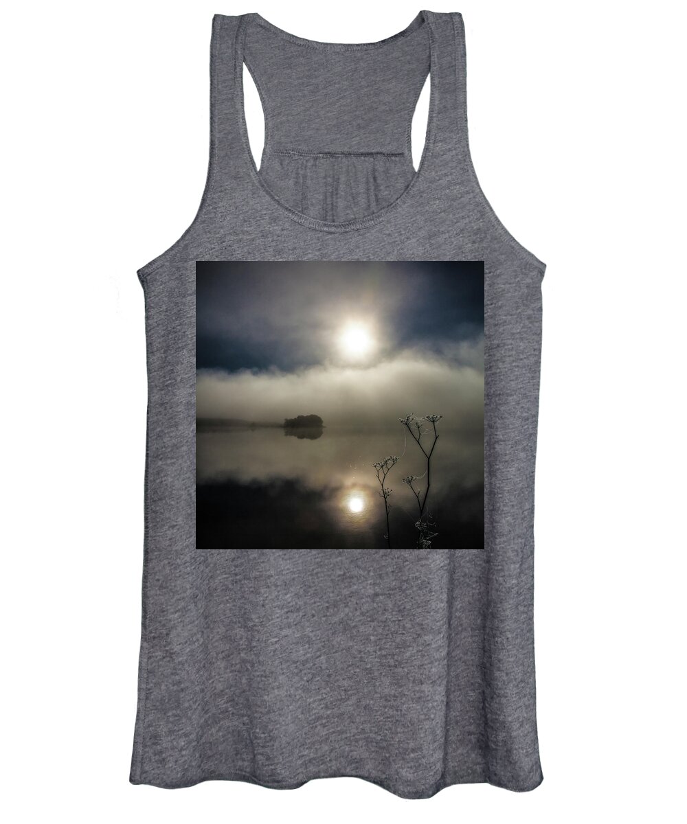 Two Suns Women's Tank Top featuring the photograph Two Suns, Nicasio by Donald Kinney