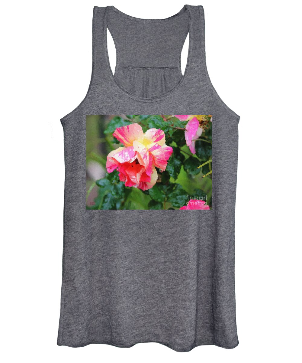 Rose Women's Tank Top featuring the photograph Tyger Rose Burning Bright by Brian Watt