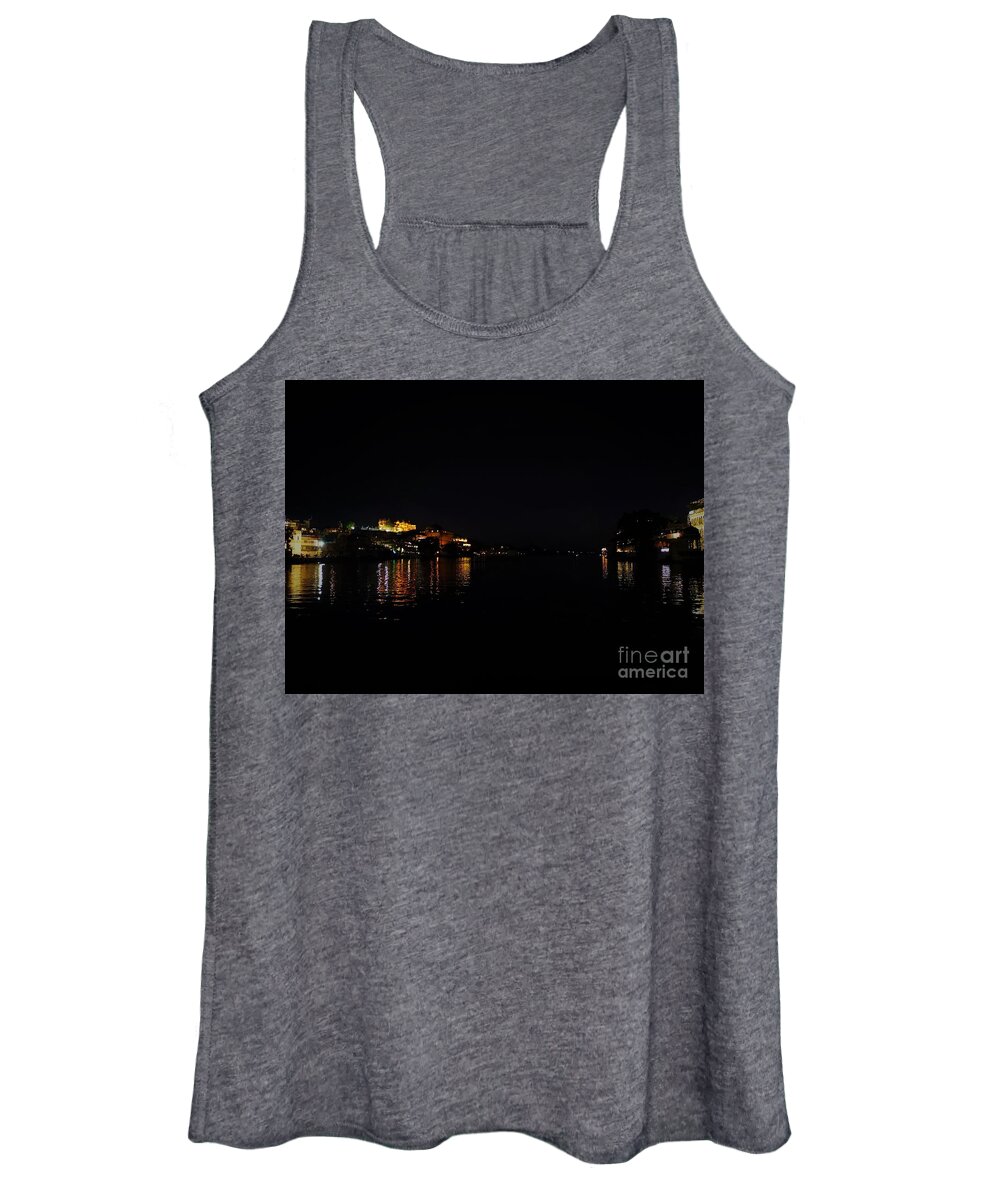 India Women's Tank Top featuring the photograph Udaipur night by Jarek Filipowicz