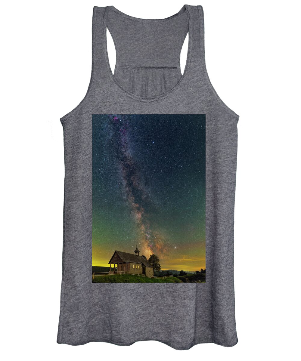 Astrophotography Women's Tank Top featuring the photograph Under Eternal Skies by Ralf Rohner