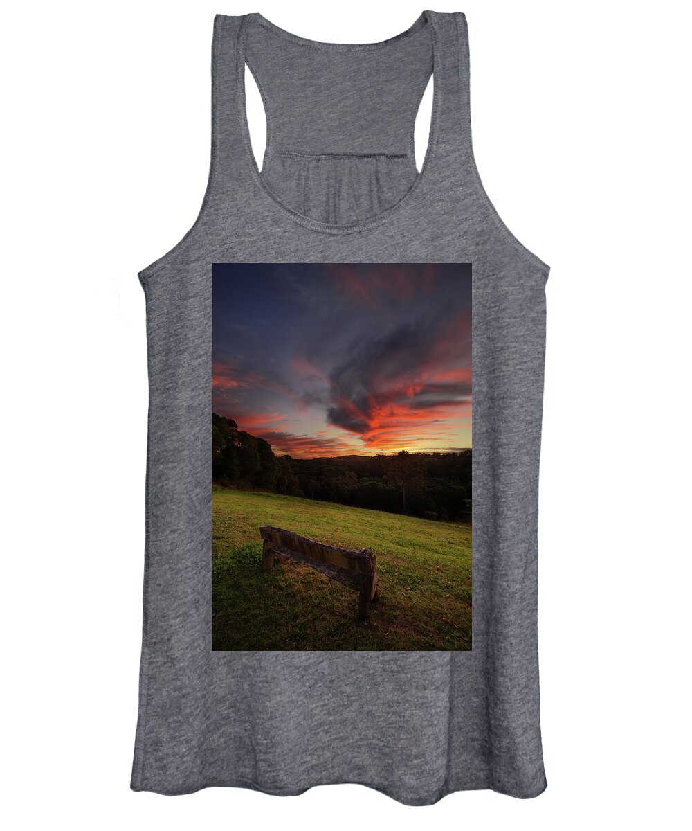 Landscape Women's Tank Top featuring the photograph 2005sunset3 by Nicolas Lombard