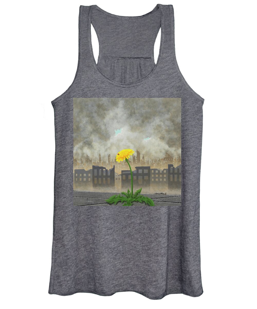Ladybug Women's Tank Top featuring the painting Urban Renewal by Jack Malloch