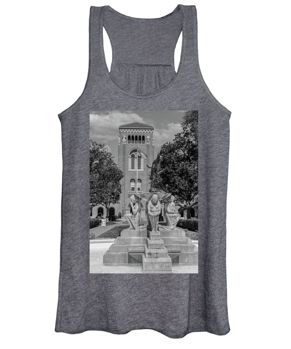 California Women's Tank Top featuring the photograph usc bovard administration buildingand Fountain USC by John McGraw