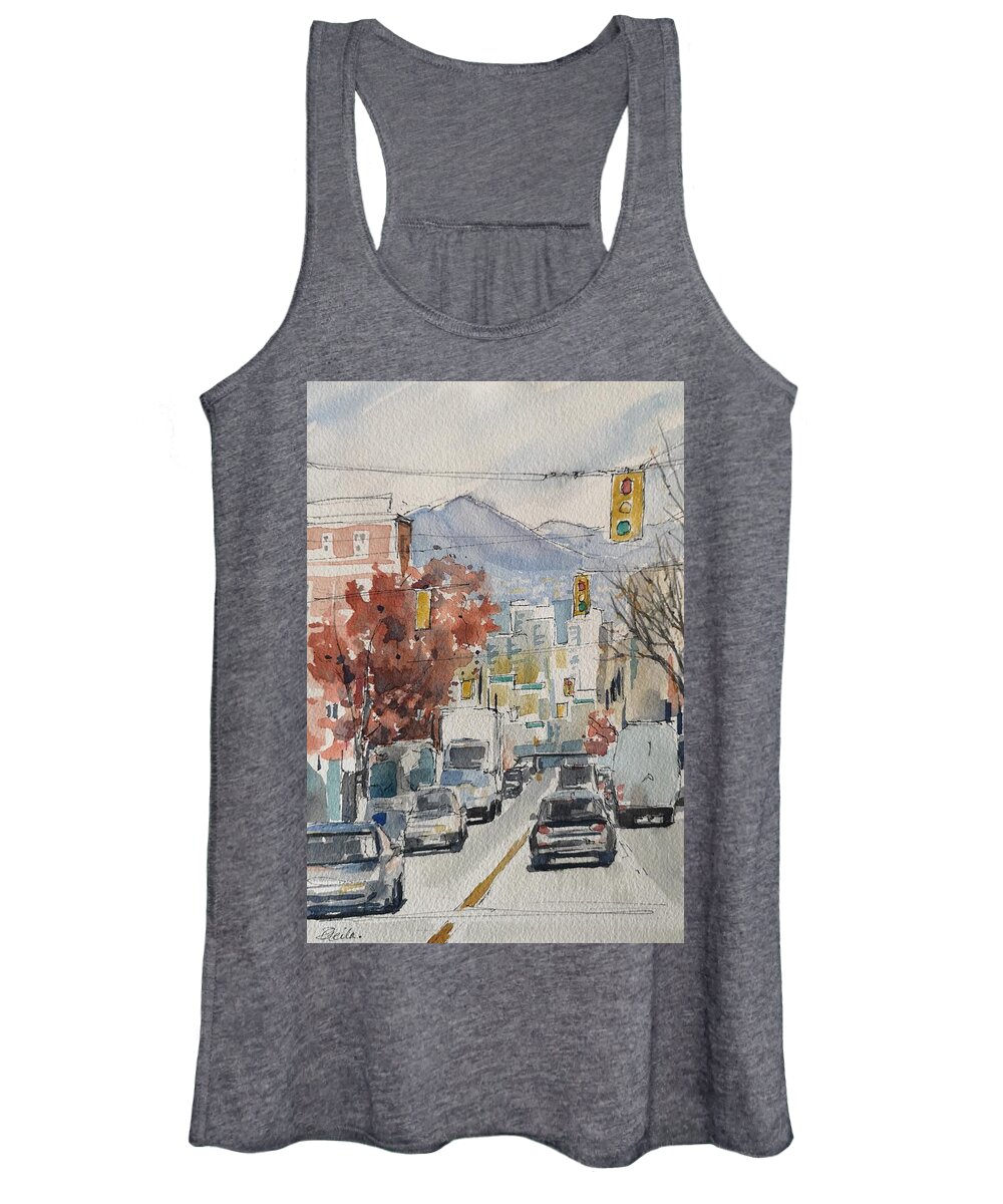 Cityscape Women's Tank Top featuring the painting Vancouver by Sheila Romard