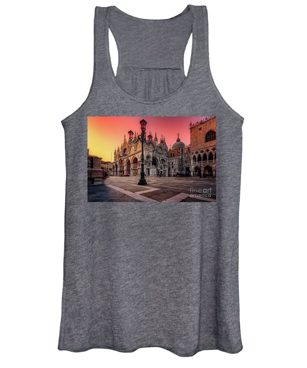 Basilica Women's Tank Top featuring the photograph Venice St Mark's Basilica by The P