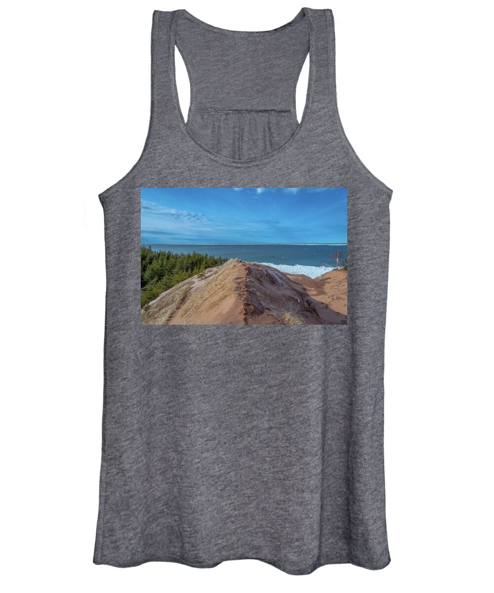 Footsore Fotography Women's Tank Top featuring the photograph View From The Dunes by Gary McCormick