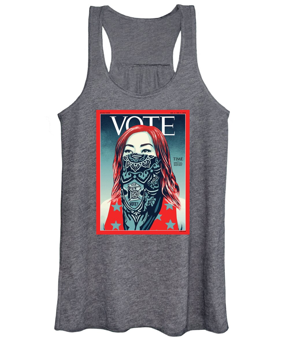 2020 Us Presidential Election Women's Tank Top featuring the photograph Vote 2020 by Illustration by Shepard Fairey for TIME
