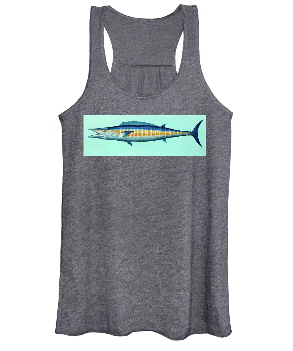 Wahoo Women's Tank Top featuring the painting Wahoo Wa by Guy Crittenden