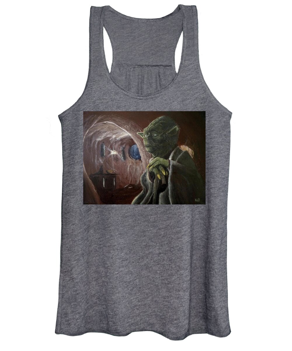 Star Wars Women's Tank Top featuring the painting Waiting for Luke's Arrival by Kevin Daly