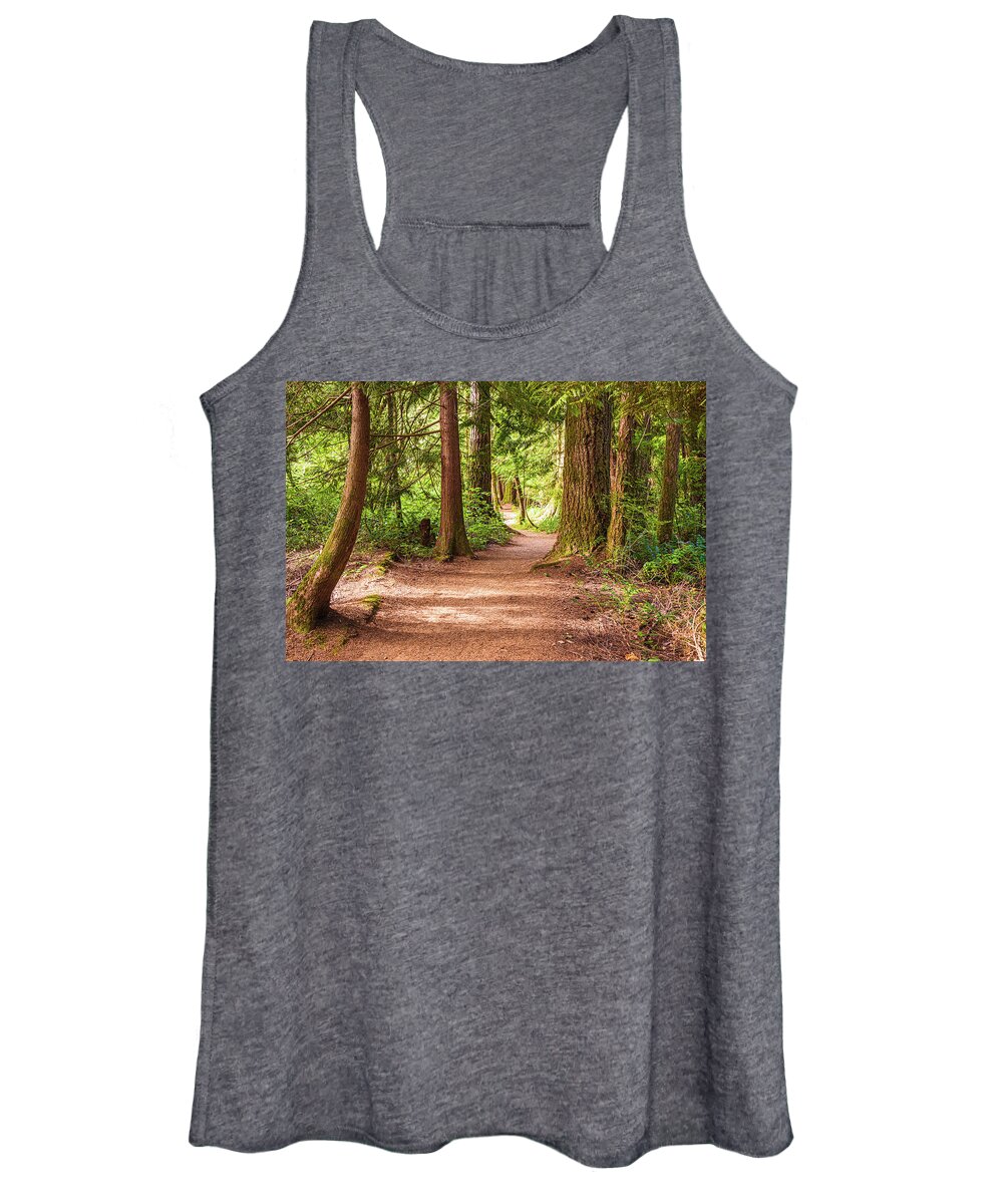 Landscapes Women's Tank Top featuring the photograph Come Walk With Me by Claude Dalley