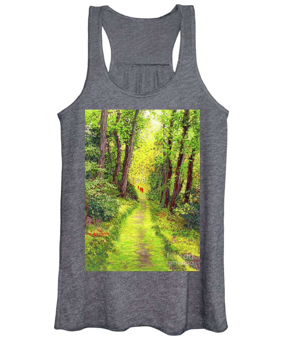 Meditation Women's Tank Top featuring the painting Walking Meditation by Jane Small
