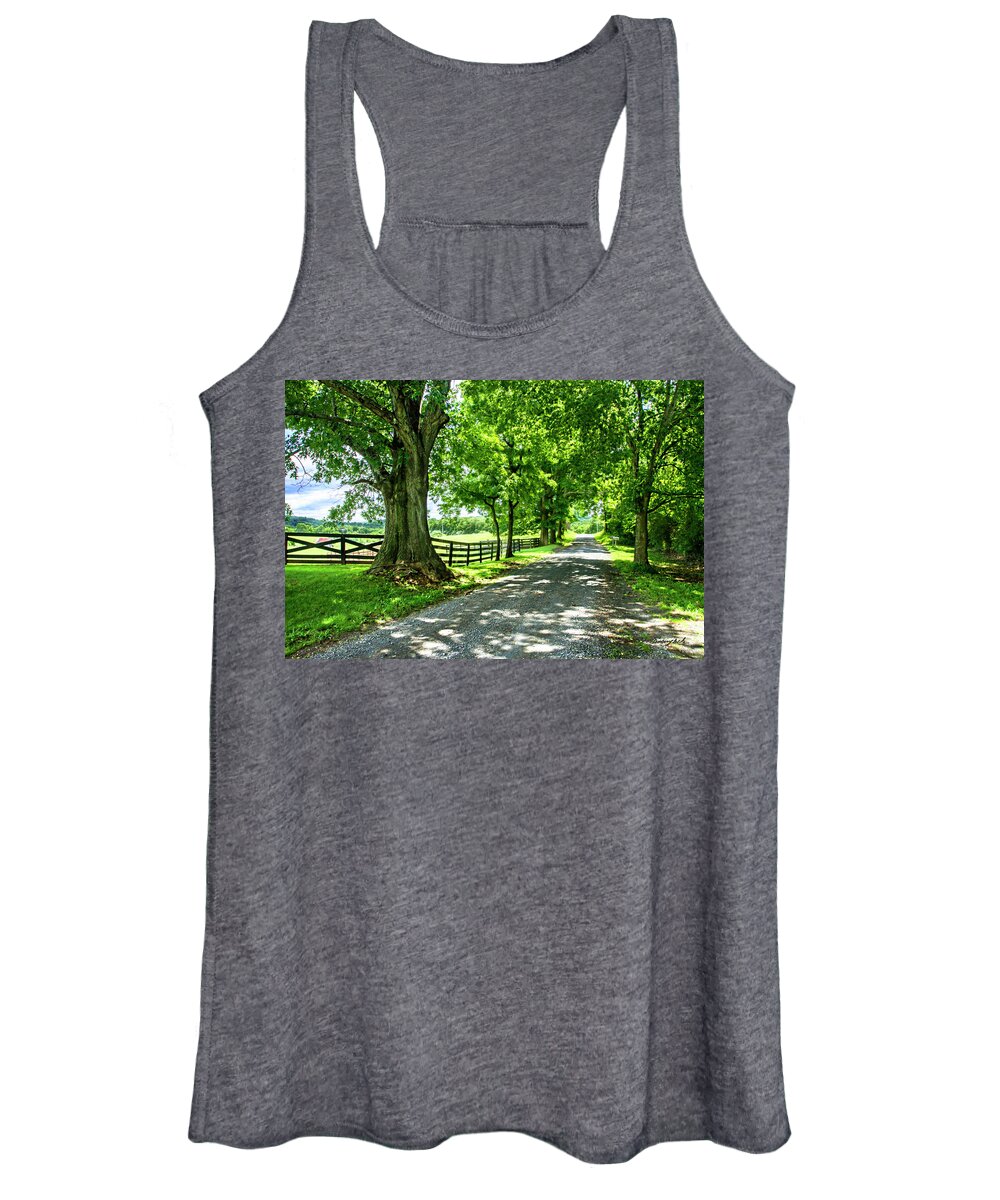 Color Women's Tank Top featuring the photograph Waltham Road by Alan Hausenflock