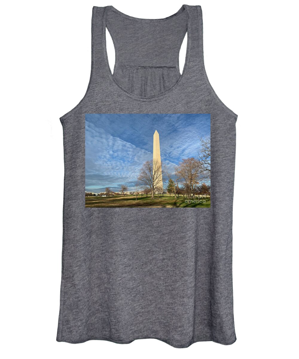  Women's Tank Top featuring the photograph Washington Monument by Annamaria Frost