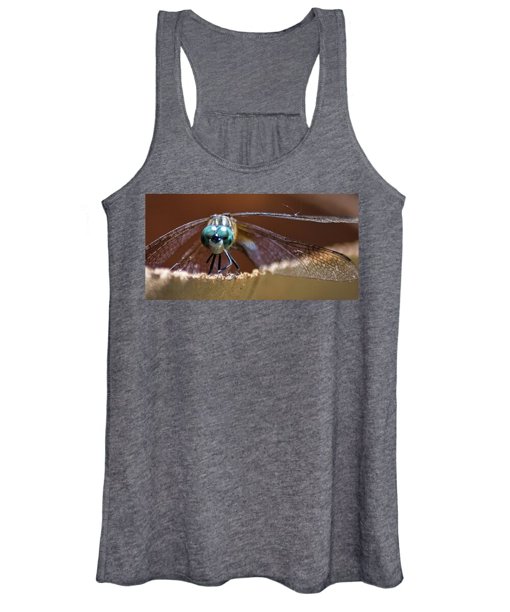 Insect Women's Tank Top featuring the photograph Watched by a Dragonfly by Portia Olaughlin
