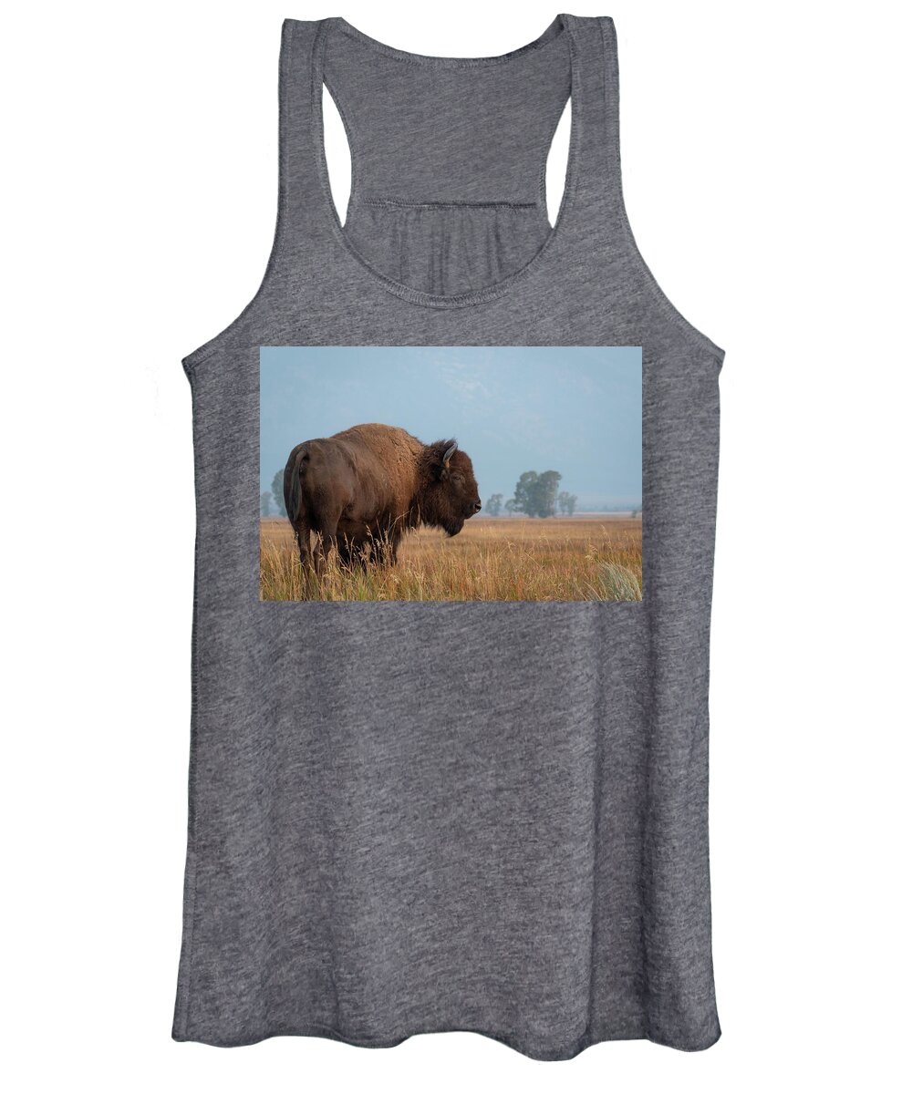 Buffalo Women's Tank Top featuring the photograph Watcher by Mary Hone