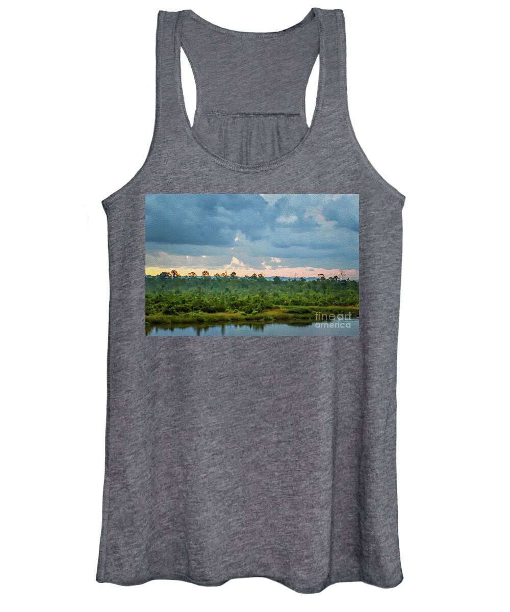Watercolor Women's Tank Top featuring the photograph Water Color Sky by Patti Powers