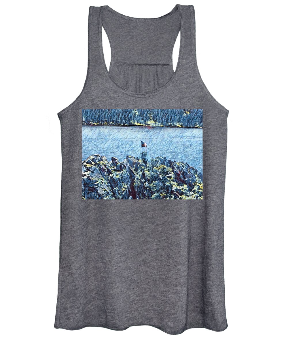 America Women's Tank Top featuring the photograph Wave Our Banner High by Tonia Anderson