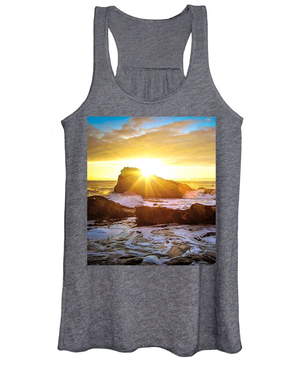 Pacific Women's Tank Top featuring the photograph West Coast Sunset by Susan Hope Finley