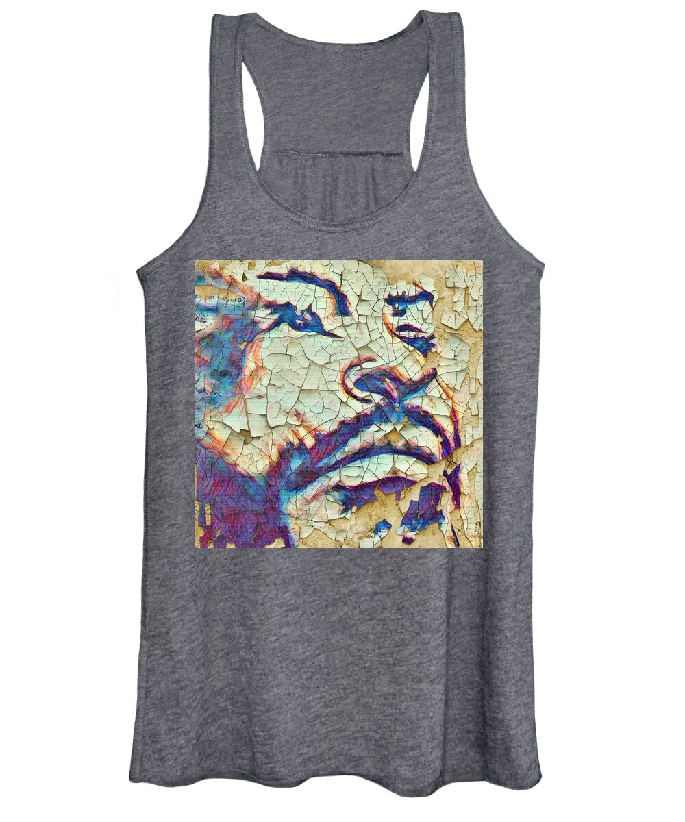  Women's Tank Top featuring the mixed media What's going on by Angie ONeal