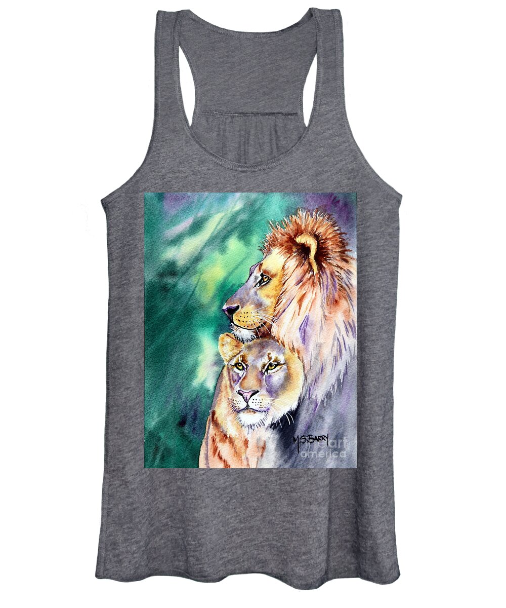 Wildlife Women's Tank Top featuring the painting Wilderness Love by Maria Barry