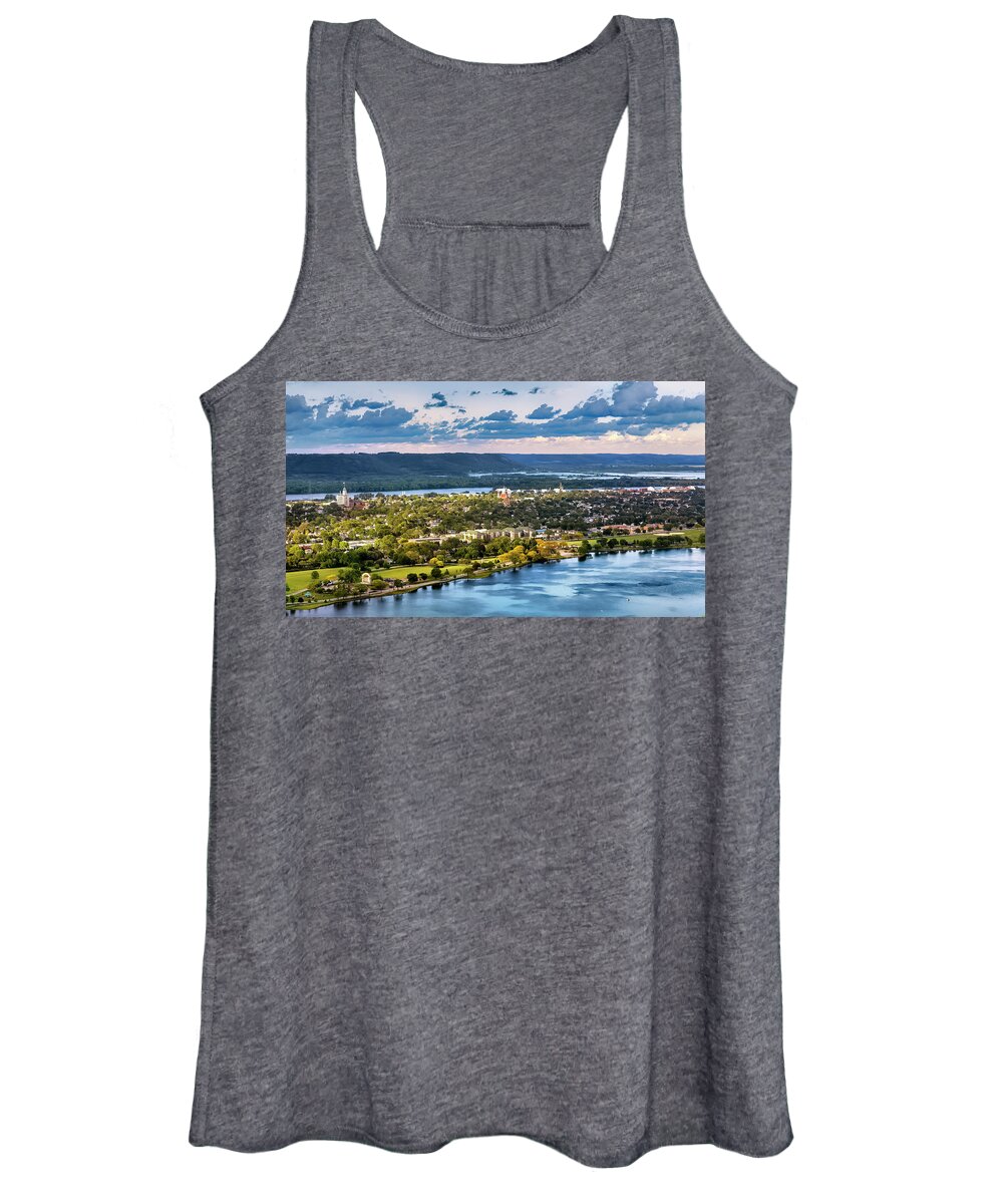 Winona Women's Tank Top featuring the photograph Winona Aerial #3 by Al Mueller