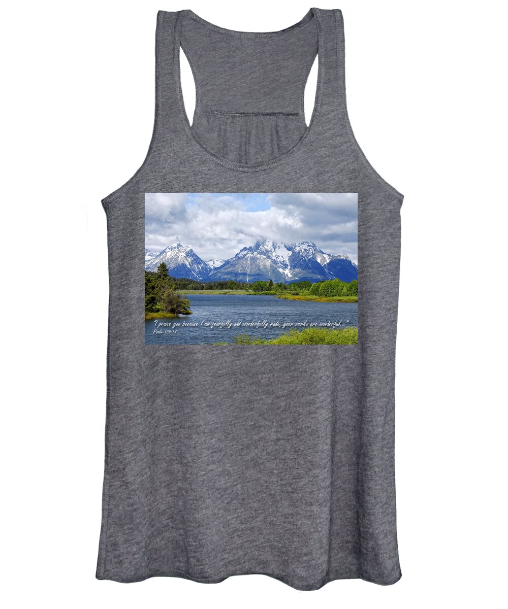 Bible Women's Tank Top featuring the photograph Wonderfully Made - Inspirational Image by Lincoln Rogers