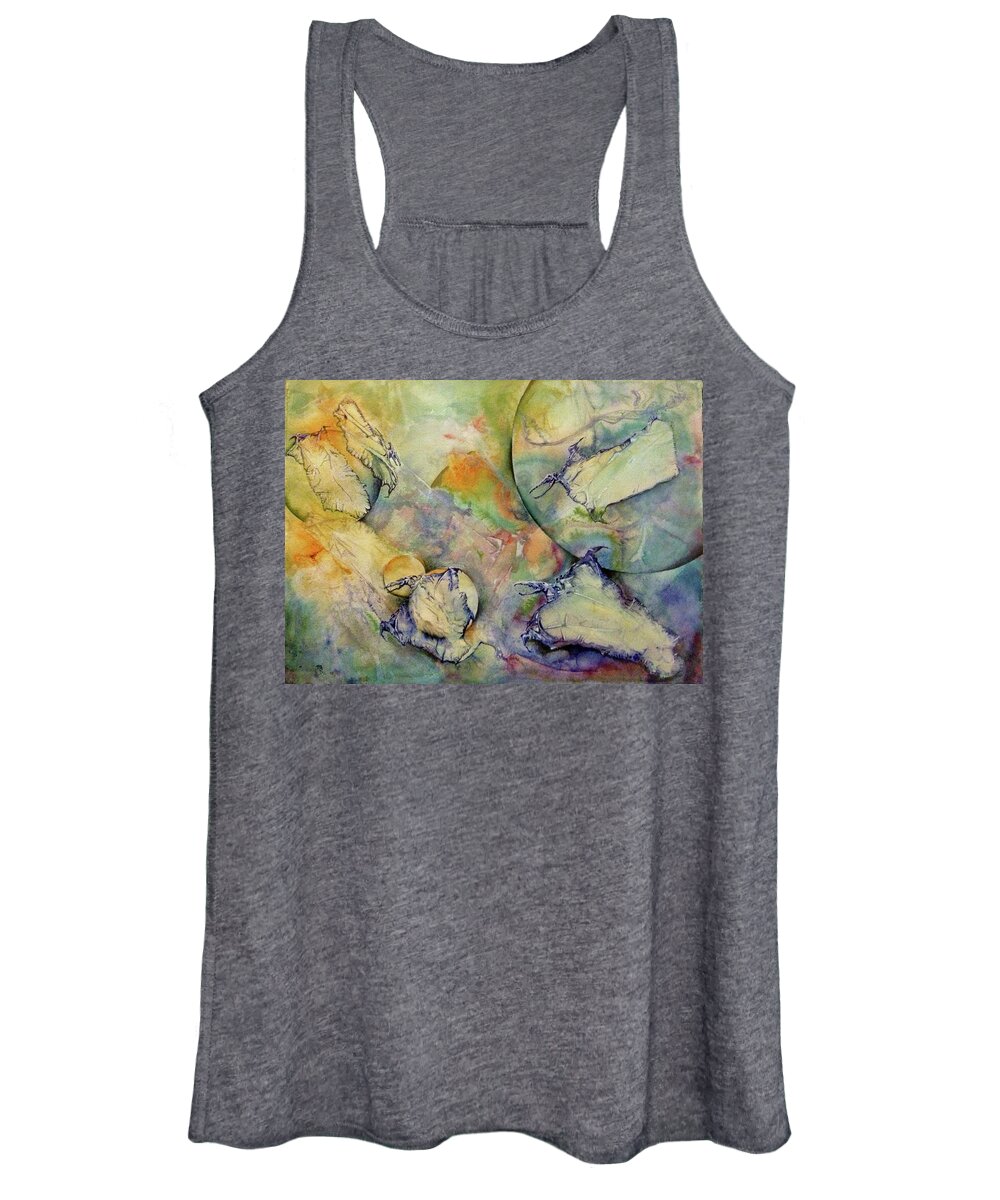 Symbolic Women's Tank Top featuring the painting World Domination by Mr Dill