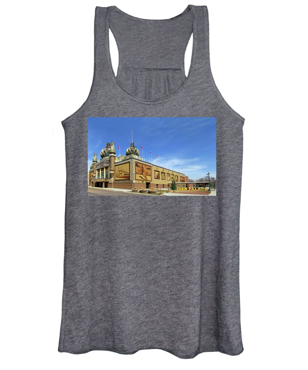 Corn Women's Tank Top featuring the photograph Worlds Only Corn Palace 2020-2021 by Richard Stedman