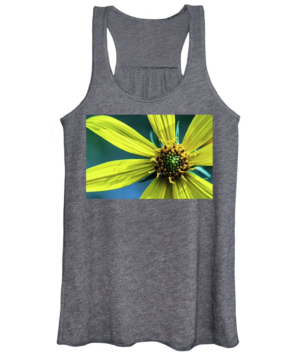 Plants Women's Tank Top featuring the photograph Yellow Flowers - Summer in Bloom by Amelia Pearn