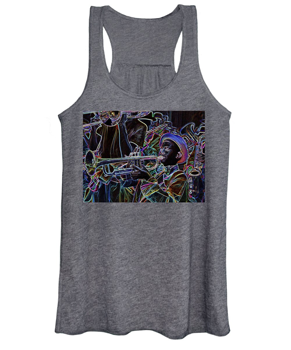 Digital Decor Women's Tank Top featuring the mixed media Young Superstar by Andrew Hewett