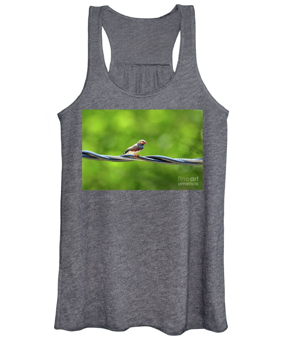 Zebra Finch Women's Tank Top featuring the photograph Zebra Finch by Amazing Action Photo Video