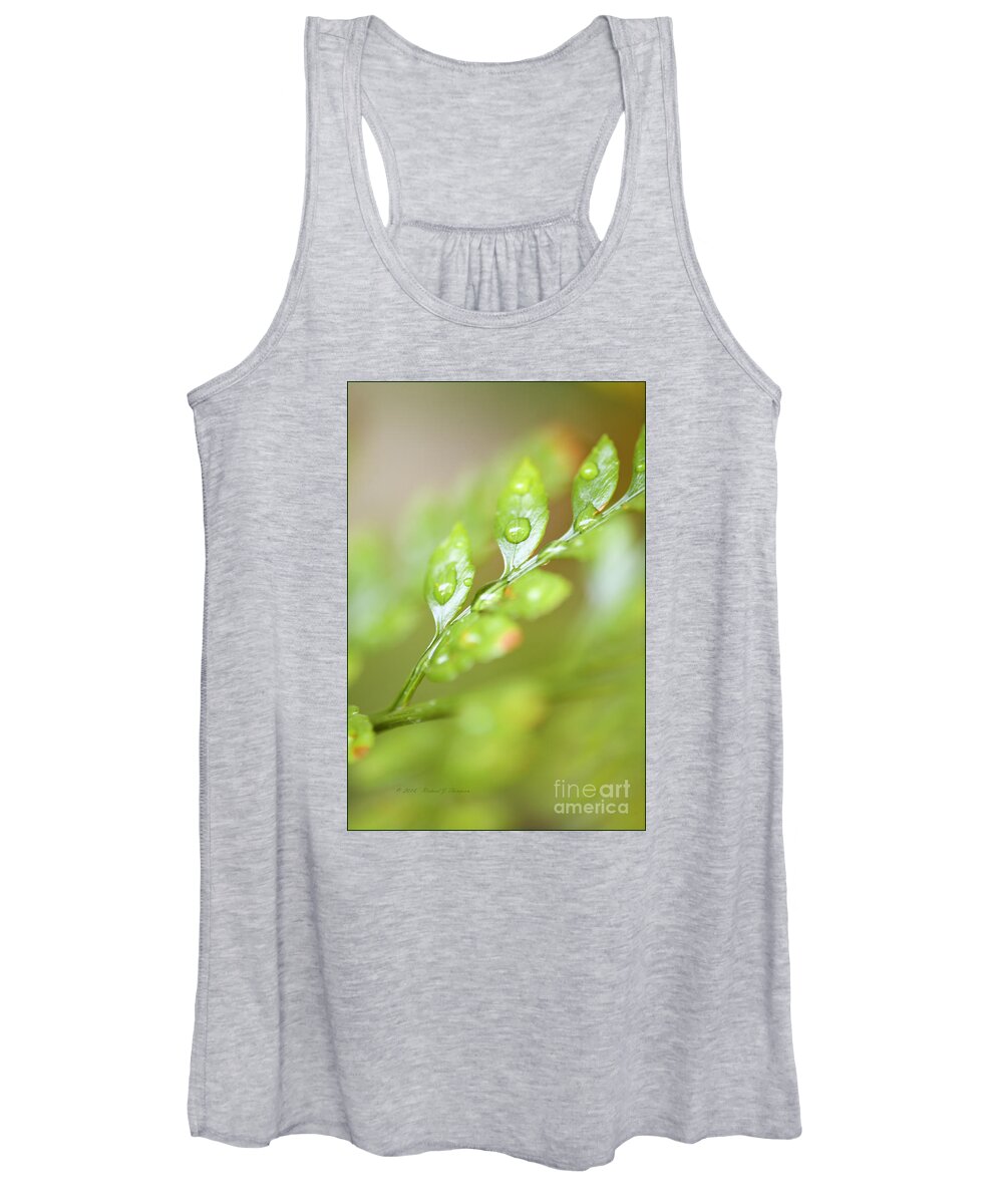 Close-up Women's Tank Top featuring the photograph Fern Fronds by Richard J Thompson 
