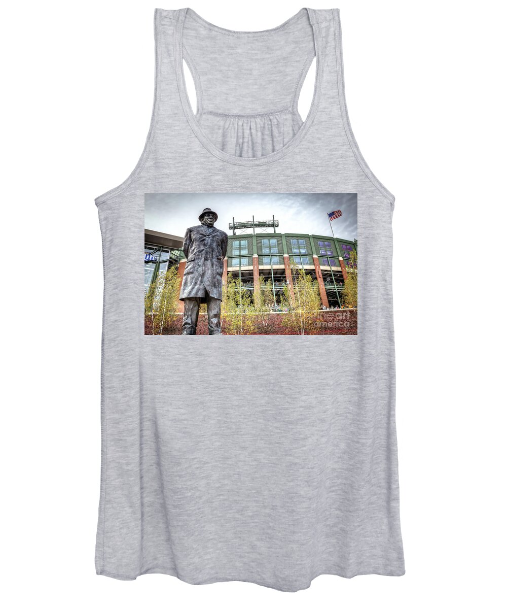 Vince Women's Tank Top featuring the photograph 0853 Lombardi Statue by Steve Sturgill