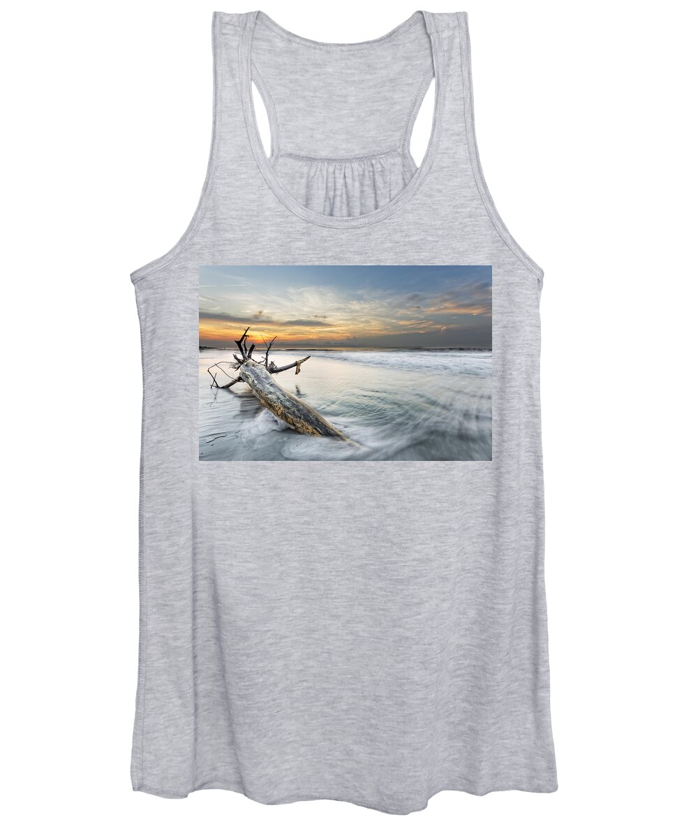 Abstract Women's Tank Top featuring the photograph Bough in Ocean #1 by Peter Lakomy