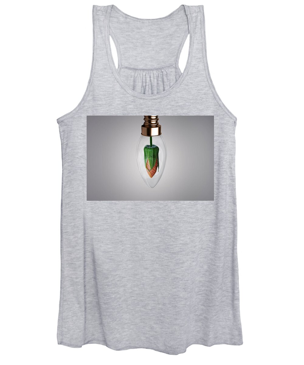 Bulb Women's Tank Top featuring the photograph Flower in Bulb #1 by Bess Hamiti