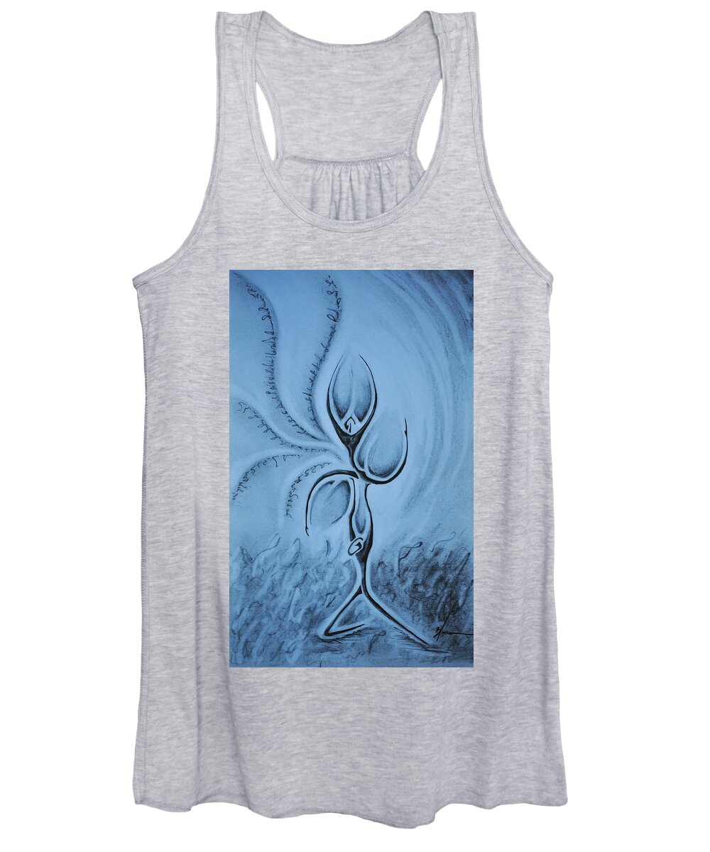 Blumwurks Women's Tank Top featuring the drawing For All To See #1 by Matthew Blum
