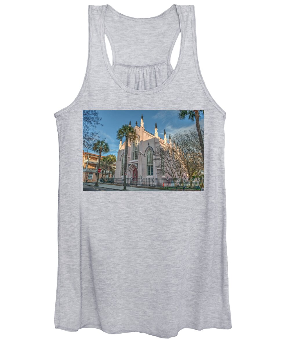 The Huguenot Church Women's Tank Top featuring the photograph French Huguenot Church by Dale Powell