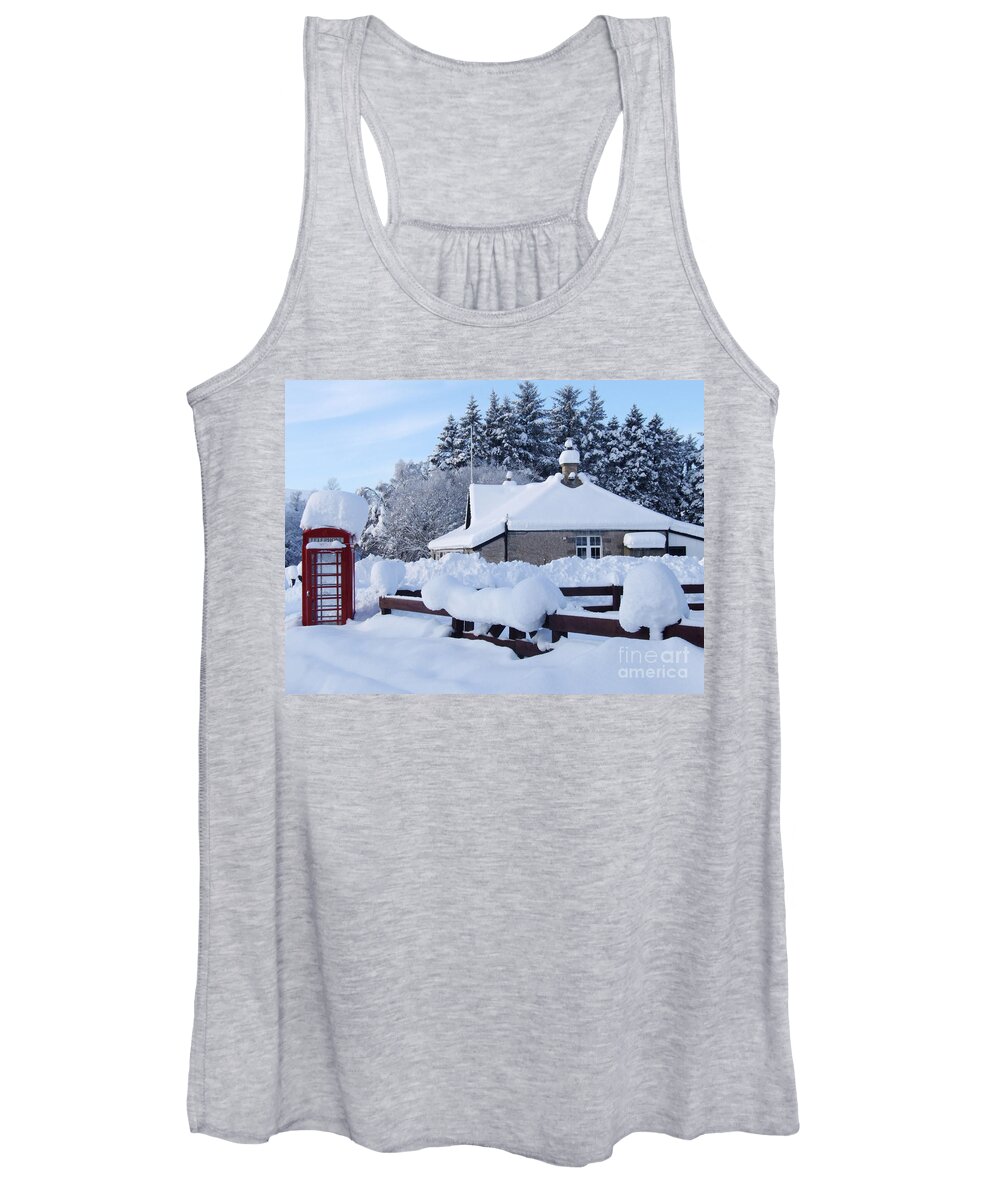 Glenlivet Women's Tank Top featuring the photograph Deep snow in Glenlivet - Banffshire - Scotland by Phil Banks