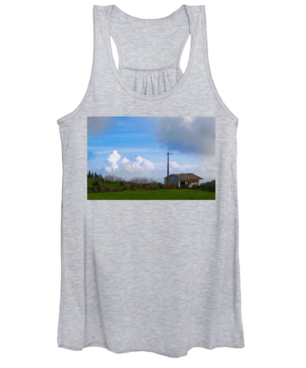 Art Women's Tank Top featuring the photograph House at end of the World #1 by Joseph Amaral