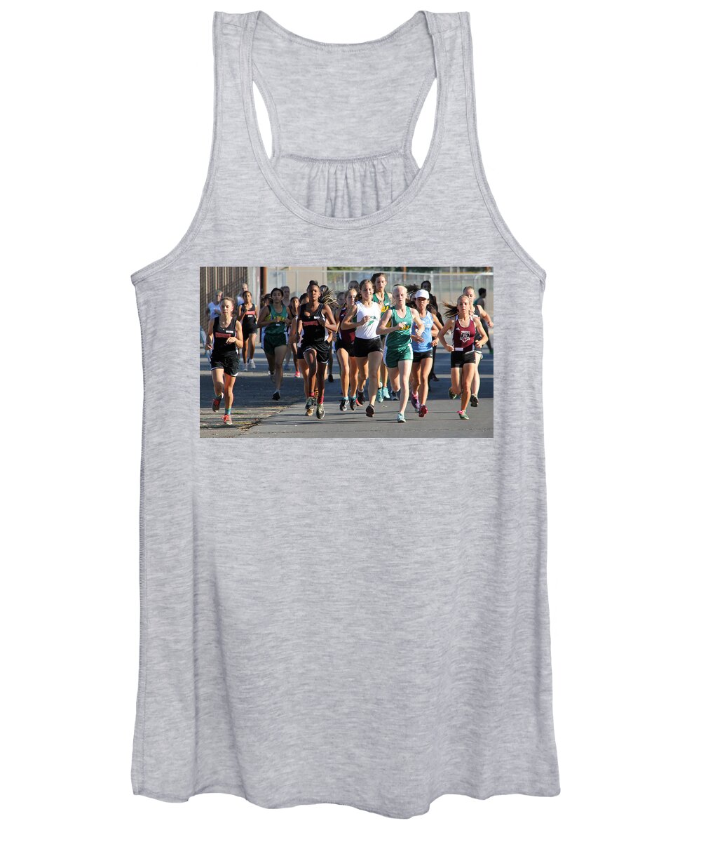 Cal Women's Tank Top featuring the photograph Ladies start #1 by Randy Wehner