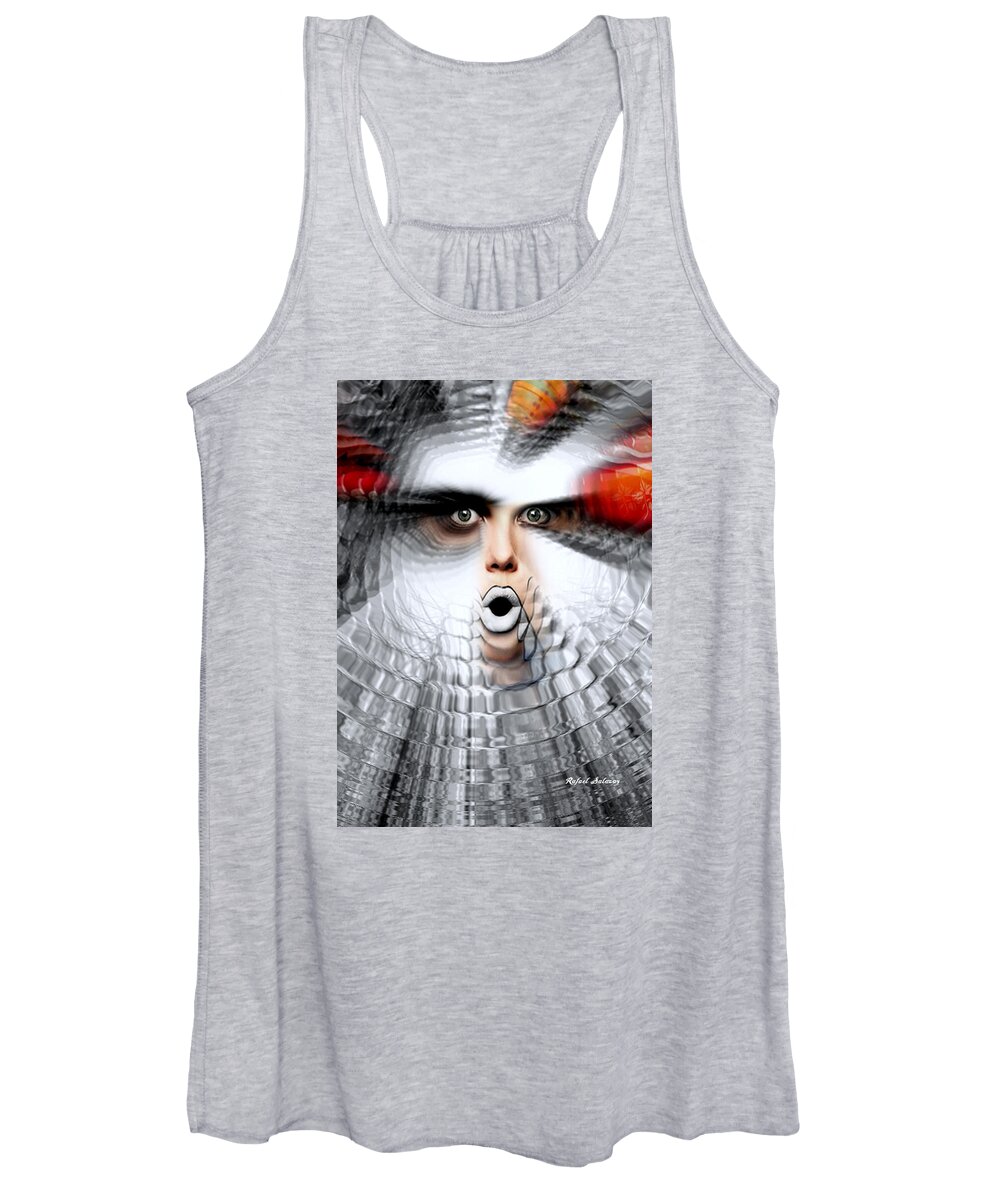 Omg Women's Tank Top featuring the painting OMG #1 by Rafael Salazar