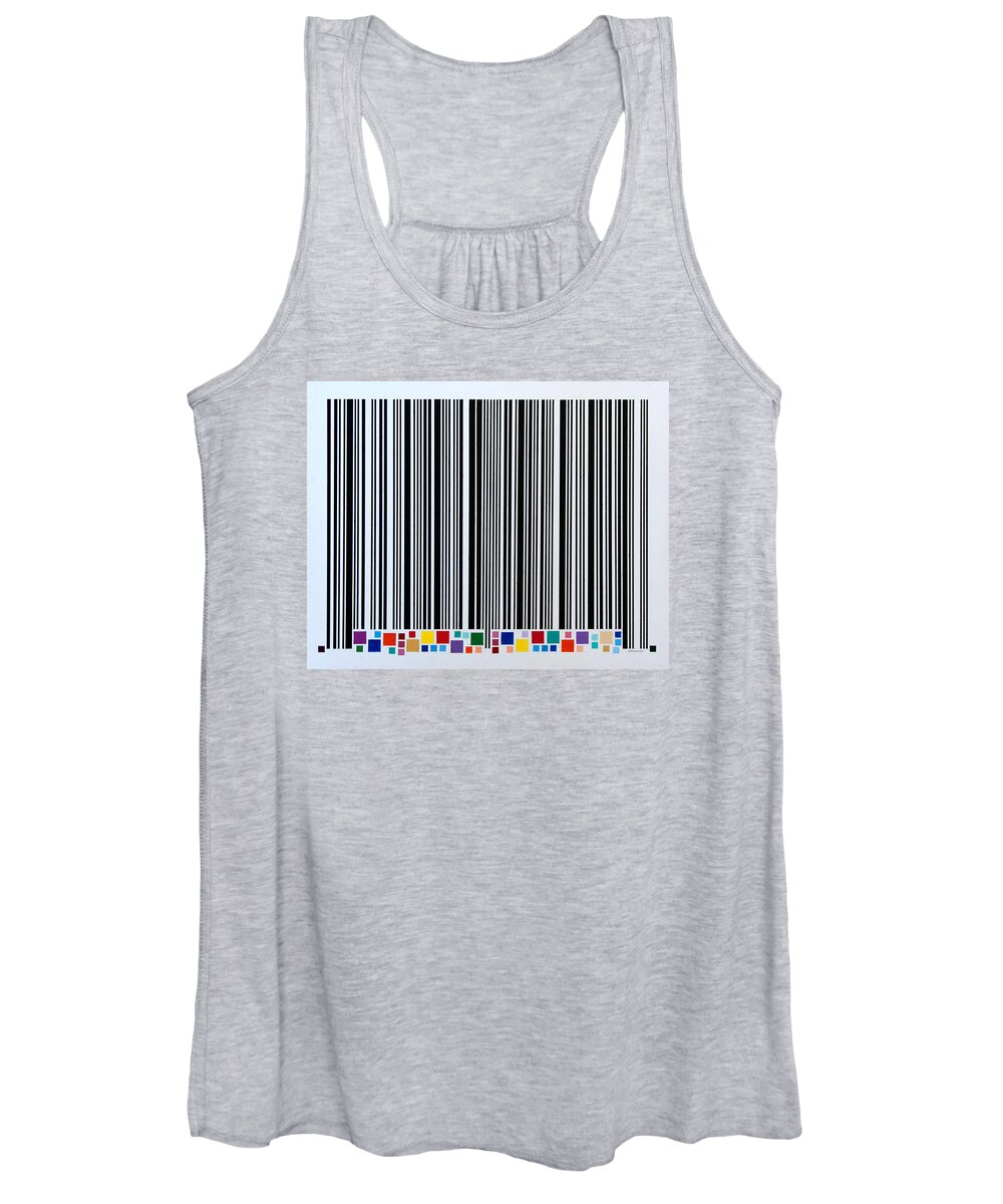 Geometric Women's Tank Top featuring the painting Sharing by Thomas Gronowski