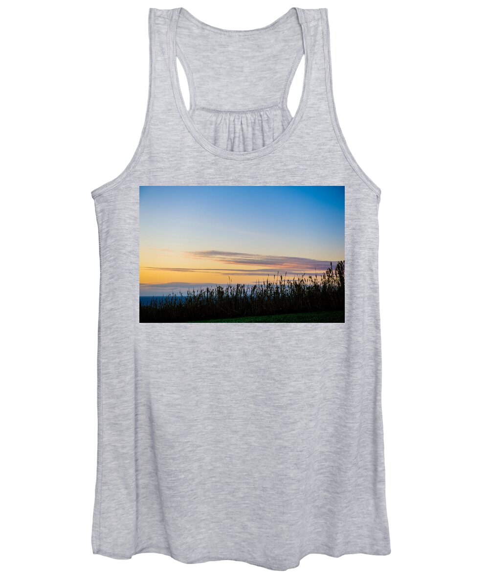 Art Women's Tank Top featuring the photograph Sunset over the Field #1 by Joseph Amaral