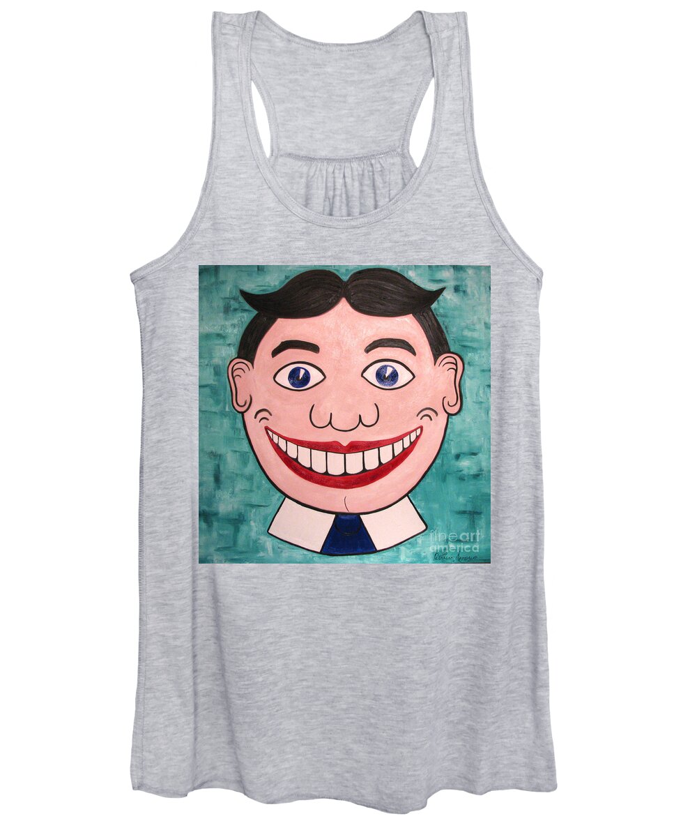 Tillie Women's Tank Top featuring the painting Happy Tillie by Patricia Arroyo