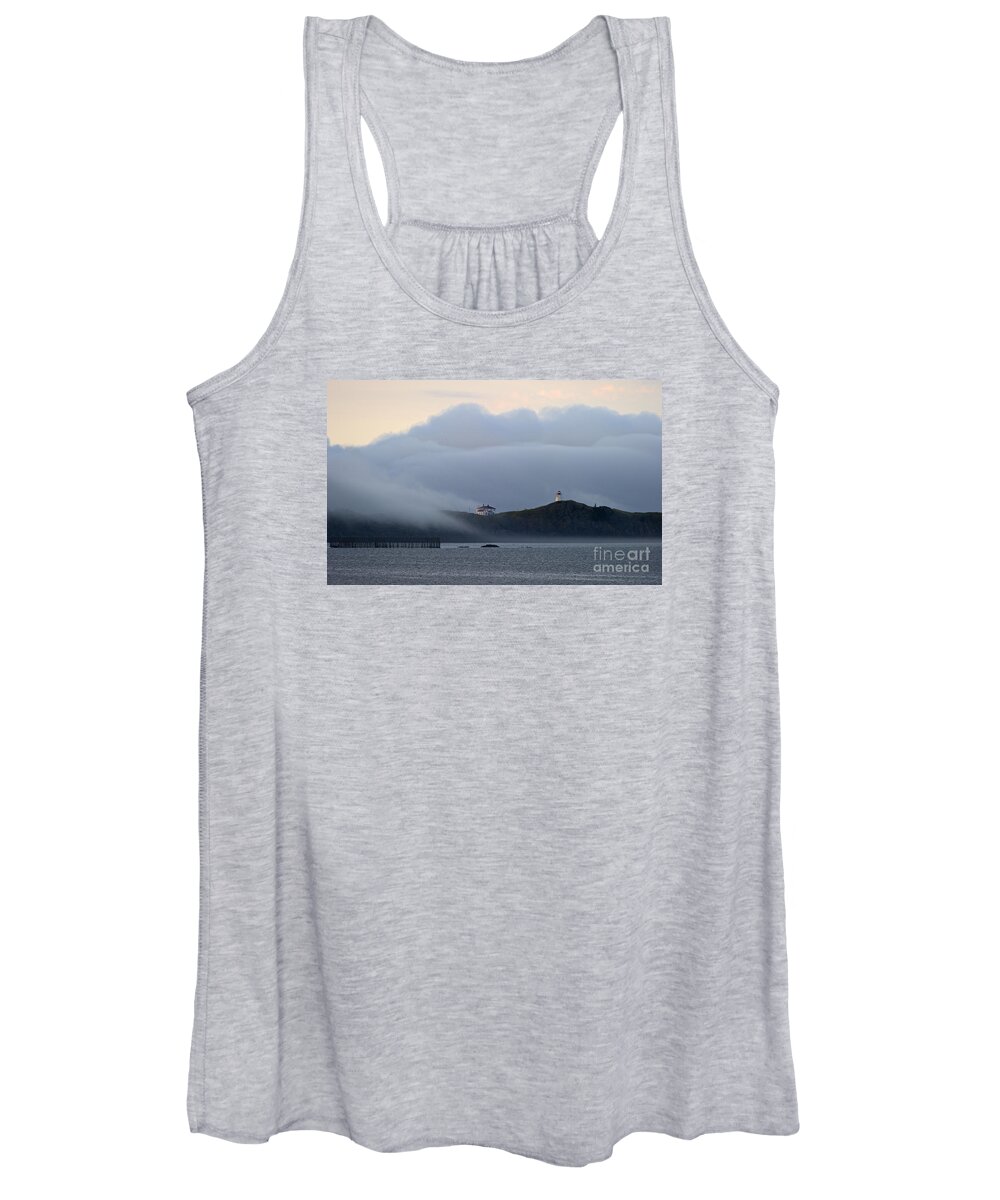 Festblues Women's Tank Top featuring the photograph Swallowtail Lighthouse... by Nina Stavlund