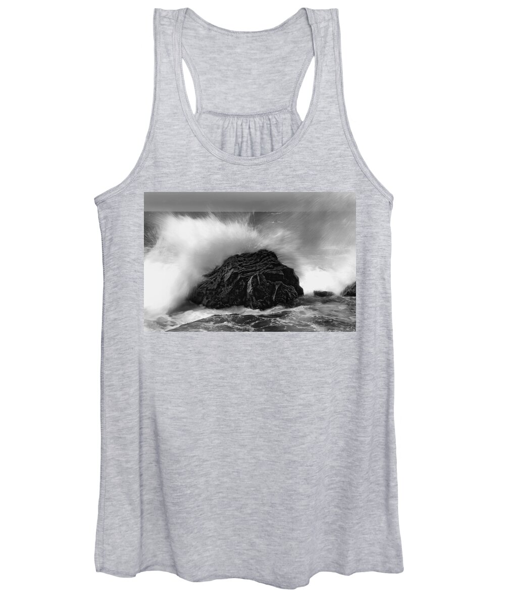 Ocean Women's Tank Top featuring the photograph Turned To Stone #2 by Donna Blackhall